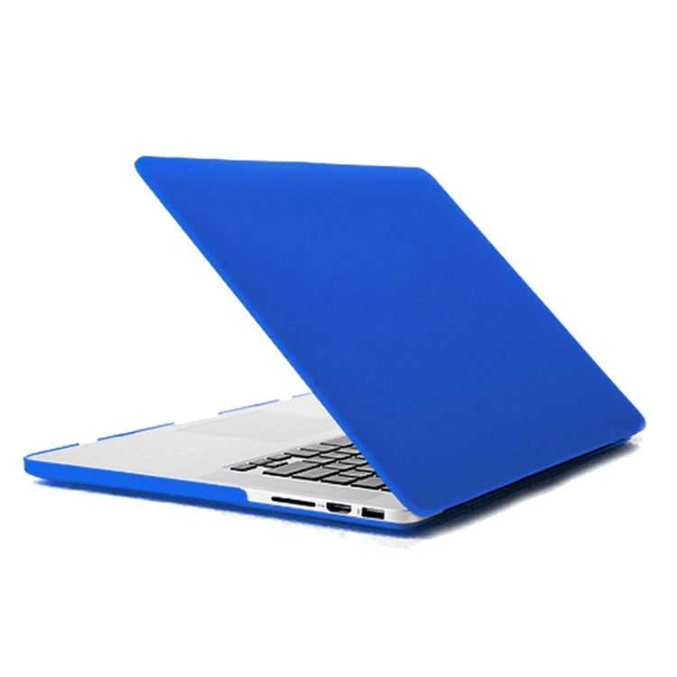 ENKAY for MacBook Pro Retina 13.3 inch (US Version) / A1425 / A1502 4 in 1 Frosted Hard Shell Plastic Protective Case with Screen Protector & Keyboard Guard & Anti-dust Plugs(Dark Blue) - MacBook Pro Cases by ENKAY | Online Shopping UK | buy2fix