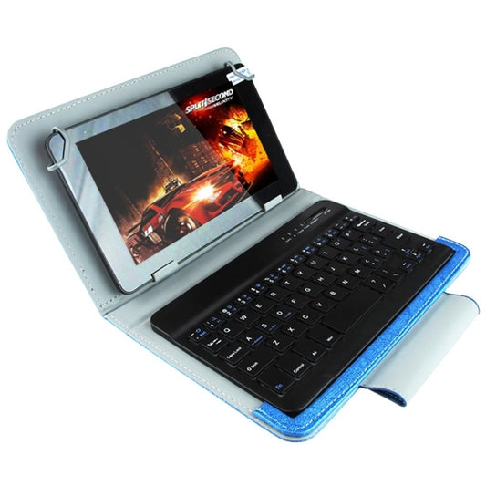 Universal Bluetooth Keyboard with Leather Tablet Case & Holder for Ainol / PiPO / Ramos 9.7 inch / 10.1 inch Tablet PC(Blue) - Universal Keyboard by buy2fix | Online Shopping UK | buy2fix