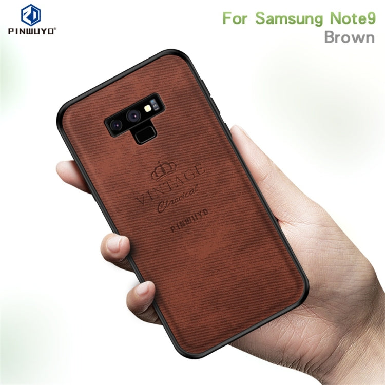 PINWUYO Shockproof Waterproof Full Coverage PC + TPU + Skin Protective Case for Galaxy Note 9 (Brown) - Galaxy Phone Cases by PINWUYO | Online Shopping UK | buy2fix