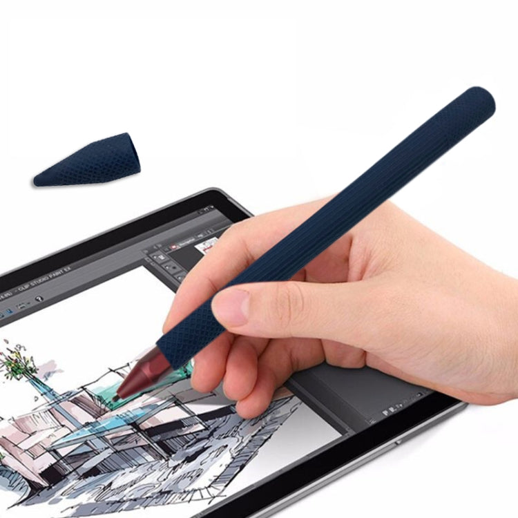 Stylus Pen Silica Gel Protective Case for Microsoft Surface Pro 5 / 6 (Dark Blue) - Pencil Accessories by buy2fix | Online Shopping UK | buy2fix