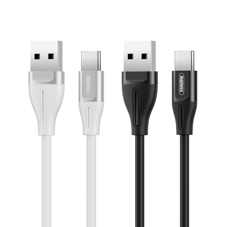 REMAX RC-075a 1m 2.1A USB to USB-C / Type-C Jell Data Cable (White) - USB-C & Type-C Cable by REMAX | Online Shopping UK | buy2fix