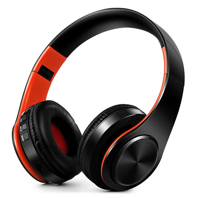 LPT660 Wireless Folding Sports Stereo Music Bluetooth Phones Earphones Support TF Card (Orange) - Headset & Headphone by buy2fix | Online Shopping UK | buy2fix