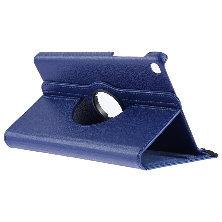 Litchi Texture Horizontal Flip 360 Degrees Rotation Leather Case for Galaxy Tab A 8 (2019) / P200 / P205, with Holder (Dark Blue) - Tab A 8.0 & S Pen (2019) P200/P205 by buy2fix | Online Shopping UK | buy2fix