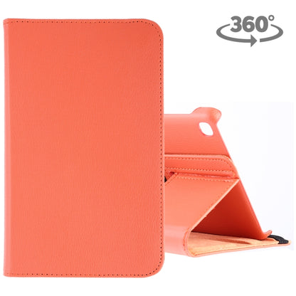 Litchi Texture Horizontal Flip 360 Degrees Rotation Leather Case for Galaxy Tab A 8 (2019) / P200 / P205, with Holder (Orange) - Tab A 8.0 & S Pen (2019) P200/P205 by buy2fix | Online Shopping UK | buy2fix