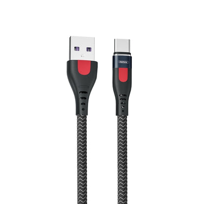 REMAX RC-188a Lesu Pro 1m 5A USB to USB-C / Type-C Aluminum Alloy Braid Fast Charging Data Cable(Black) - USB-C & Type-C Cable by REMAX | Online Shopping UK | buy2fix