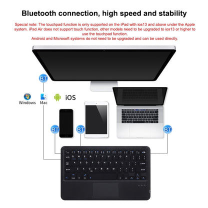 HB119B 10 inch Universal Tablet Wireless Bluetooth Keyboard with Touch Panel (Green) - Universal Keyboard by buy2fix | Online Shopping UK | buy2fix