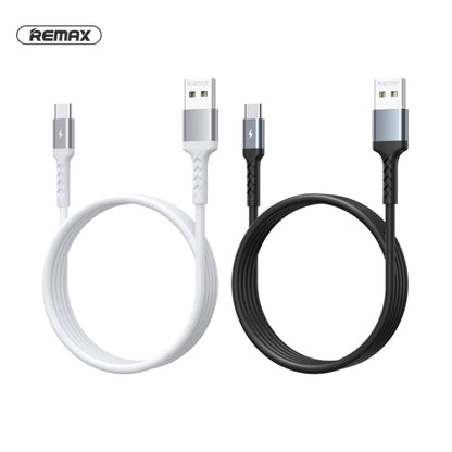 REMAX RC-161a Kayla Series 2.1A USB to USB-C / Type-C Data Cable, Cable Length: 1m (Black) - USB-C & Type-C Cable by REMAX | Online Shopping UK | buy2fix