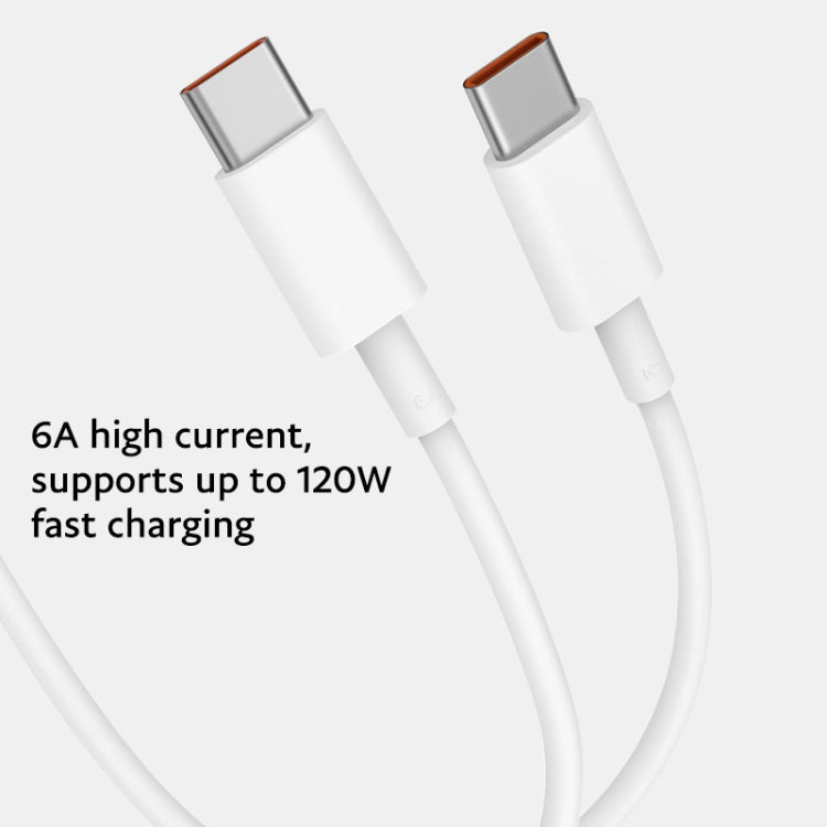 Original Xiaomi 6A USB-C / Type-C to USB-C / Type-C Fast Charging Data Cable, Length: 1m - USB-C & Type-C Cable by Xiaomi | Online Shopping UK | buy2fix