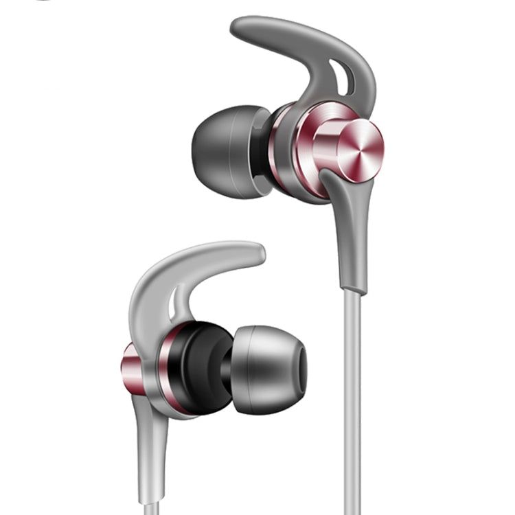 QKZ EQ1 CNC Metal Shark Fin Headphones Sports Music Headphones, Microphone Version (Rose Gold) - In Ear Wired Earphone by QKZ | Online Shopping UK | buy2fix