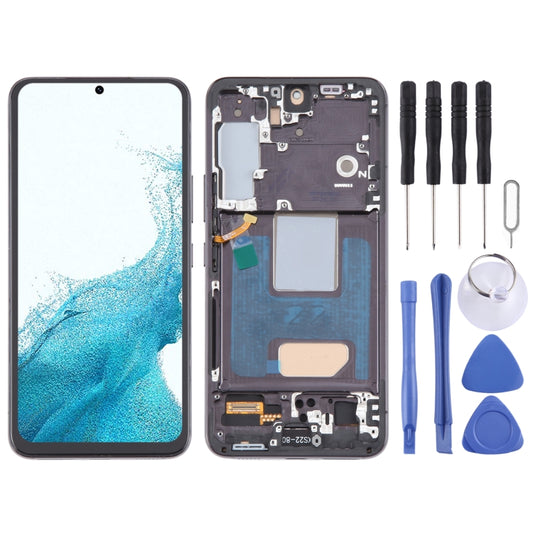 For Samsung Galaxy S22 5G SM-S901B EU Version TFT LCD Screen Digitizer Full Assembly with Frame (Black) - Galaxy S Series Parts by buy2fix | Online Shopping UK | buy2fix