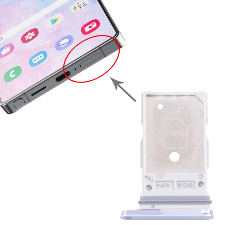 For Samsung Galaxy S25 / S25+ SM-S931/S936 Original SIM Card Tray + SIM Card Tray (Silver) - Galaxy S Series Parts by buy2fix | Online Shopping UK | buy2fix