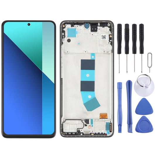 For Xiaomi Redmi Note 13 4G Original AMOLED Material LCD Screen Digitizer Full Assembly with Frame (Black) - LCD Screen by buy2fix | Online Shopping UK | buy2fix