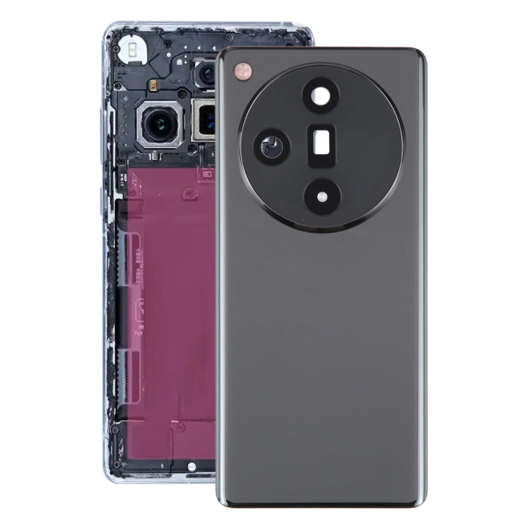 For OPPO Find X7 Original Battery Back Cover with Camera Lens Cover(Black) - Back Cover by buy2fix | Online Shopping UK | buy2fix