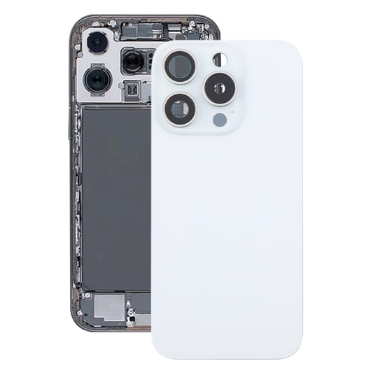 For iPhone 16 Pro Original Glass Battery Back Cover with Camera Lens Cover(White) -  by buy2fix | Online Shopping UK | buy2fix