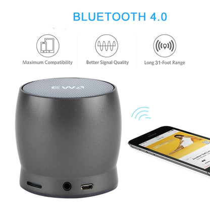 EWA A150 Portable Mini Bluetooth Speaker Wireless Hifi Stereo Strong Bass Music Boom Box Metal Subwoofer, Support Micro SD Card & 3.5mm AUX(Blue) - Desktop Speaker by EWA | Online Shopping UK | buy2fix