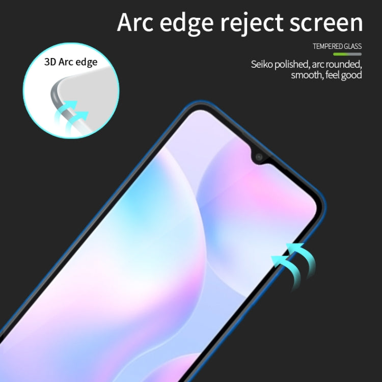 For Xiaomi Redmi 9A / Redmi 9C PINWUYO 9H 3D Curved Full Screen Explosion-proof Tempered Glass Film(Black) -  by PINWUYO | Online Shopping UK | buy2fix