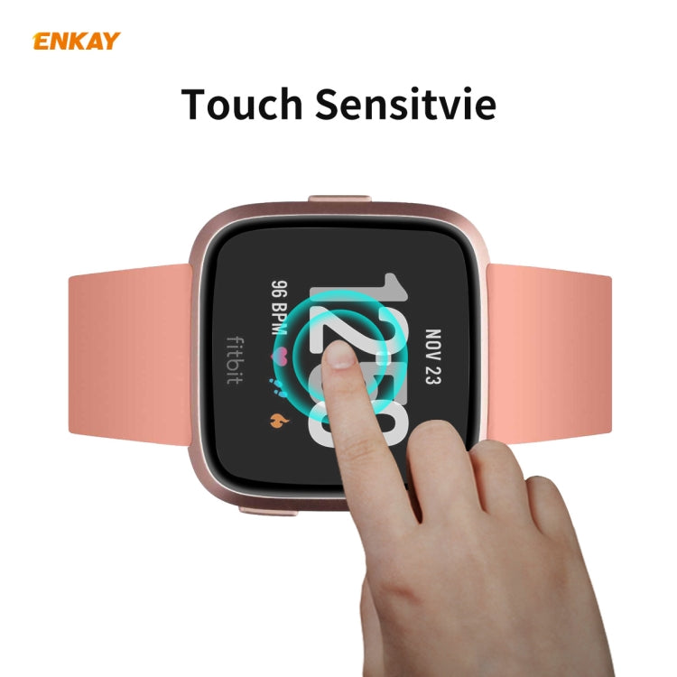 5 PCS For Fitbit Versa 3 / Fitbit Sense ENKAY Hat-Prince 3D Full Screen Soft PC Edge + PMMA HD Screen Protector Film - Screen Protector by ENKAY | Online Shopping UK | buy2fix