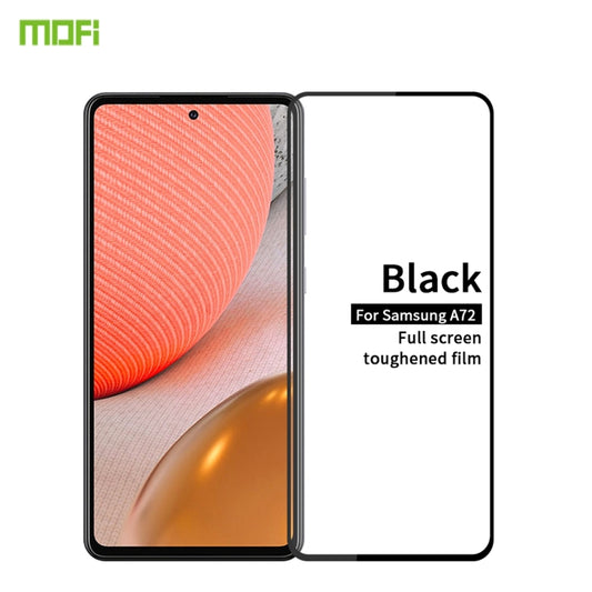 For Samsung Galaxy A72 5G / 4G MOFI 9H 2.5D Full Screen Tempered Glass Film(Black) - Galaxy Tempered Glass by MOFI | Online Shopping UK | buy2fix