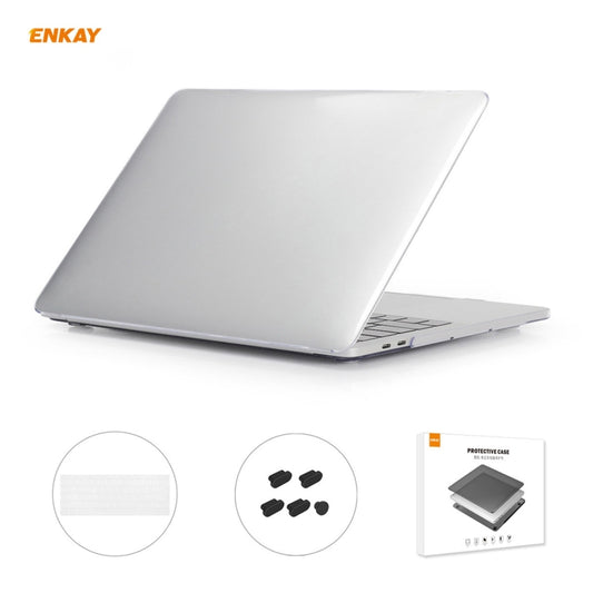 ENKAY 3 in 1 Crystal Laptop Protective Case + EU Version TPU Keyboard Film + Anti-dust Plugs Set for MacBook Pro 13.3 inch A1708 (without Touch Bar)(Transparent) - MacBook Pro Cases by ENKAY | Online Shopping UK | buy2fix