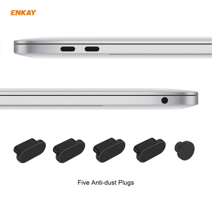 ENKAY 3 in 1 Matte Laptop Protective Case + EU Version TPU Keyboard Film + Anti-dust Plugs Set for MacBook Air 13.3 inch A2179 & A2337 (2020)(Black) - MacBook Pro Cases by ENKAY | Online Shopping UK | buy2fix