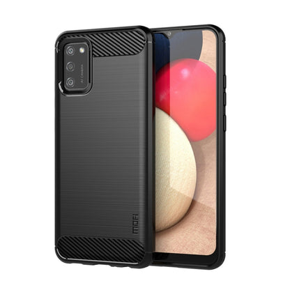 For Samsung Galaxy A02s/M02s/F02s(US Version) MOFI Gentleness Series Brushed Texture Carbon Fiber Soft TPU Case(Black) - Galaxy Phone Cases by MOFI | Online Shopping UK | buy2fix