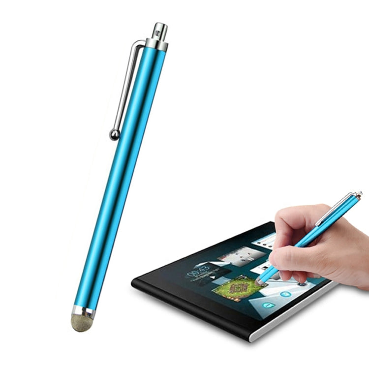 AT-19 Silver Fiber Pen Tip Stylus Capacitive Pen Mobile Phone Tablet Universal Touch Pen(Blue) - Stylus Pen by buy2fix | Online Shopping UK | buy2fix