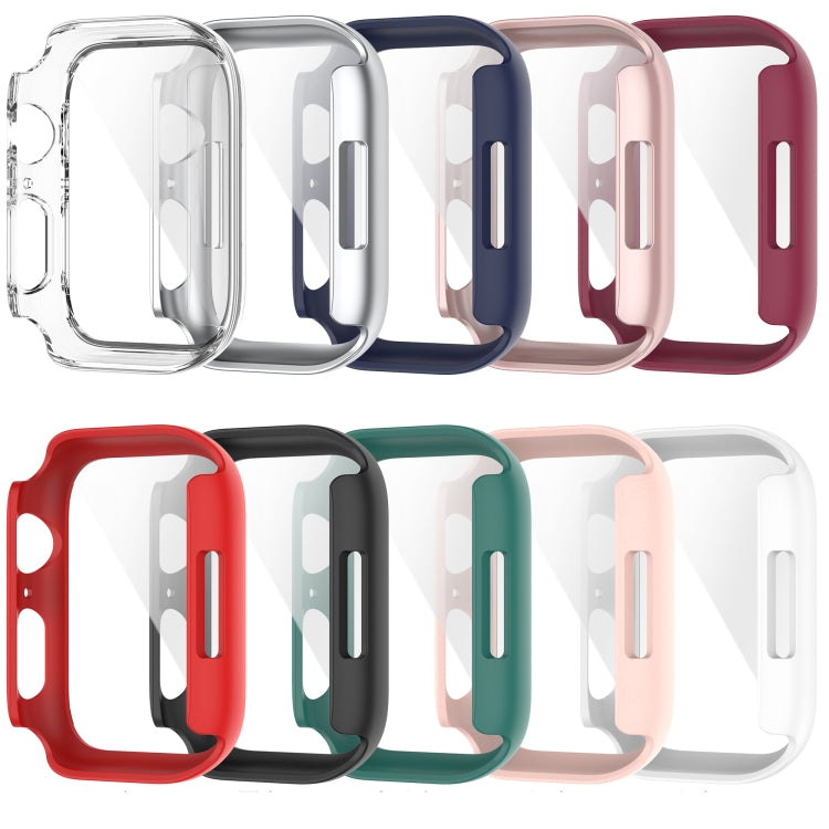 Shockproof PC Protective Case with Tempered Glass Film For Apple Watch Series 9 / 8 / 7 41mm(black) - Watch Cases by buy2fix | Online Shopping UK | buy2fix