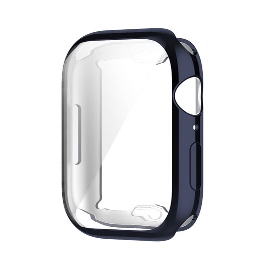 Shockproof TPU Full Protective Shell with Protective Film For Apple Watch Series 9 / 8 / 7 41mm(Blue) - Watch Cases by buy2fix | Online Shopping UK | buy2fix