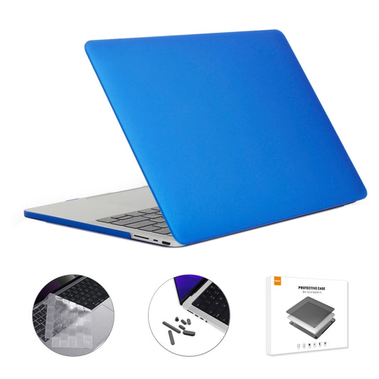 ENKAY Hat-Prince 3 in 1 Matte Laptop Protective Case + TPU Keyboard Film + Anti-dust Plugs Set for MacBook Pro 14.2 inch A2442 2021/A2779 2023, Version:US Version(Dark Blue) - MacBook Pro Cases by ENKAY | Online Shopping UK | buy2fix