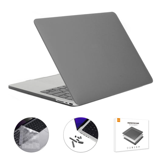 ENKAY Hat-Prince 3 in 1 Matte Laptop Protective Case + TPU Keyboard Film + Anti-dust Plugs Set for MacBook Pro 14.2 inch A2442 2021/A2779 2023, Version:EU Version(Grey) - MacBook Pro Cases by ENKAY | Online Shopping UK | buy2fix