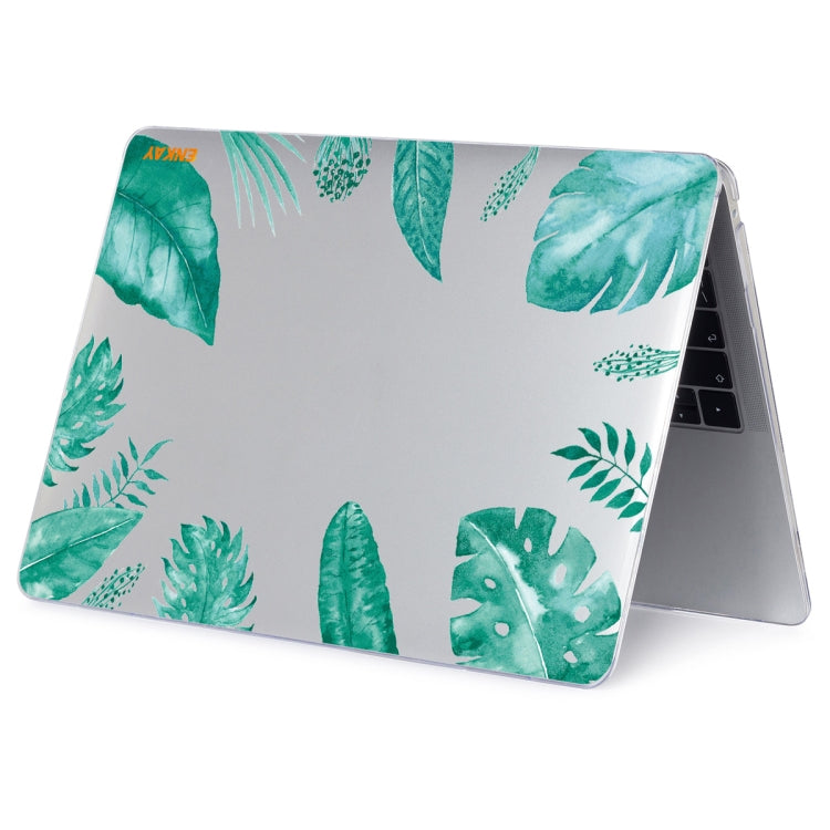 ENKAY Hat-Prince Forest Series Pattern Laotop Protective Crystal Case for MacBook Pro 16.2 inch A2485 2021/A2880 2023 (Green Leaf Pattern) - MacBook Pro Cases by ENKAY | Online Shopping UK | buy2fix