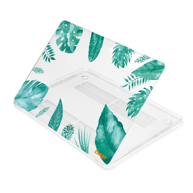 ENKAY Hat-Prince Forest Series Pattern Laotop Protective Crystal Case for MacBook Air 13.3 inch A1932 2018(Green Leaf Pattern) - MacBook Air Cases by ENKAY | Online Shopping UK | buy2fix