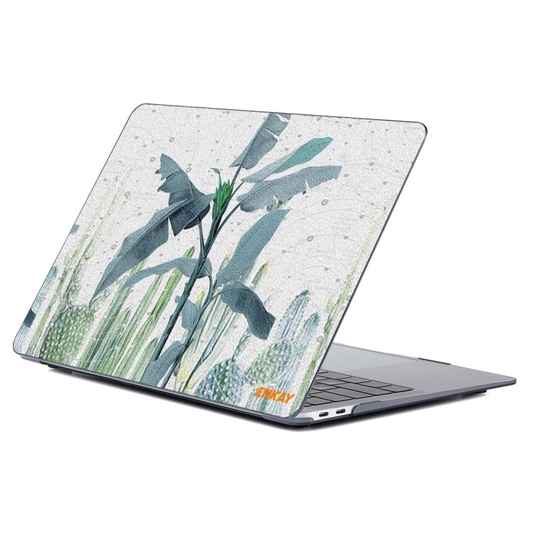 For MacBook Air 13.3 inch A1932 2018 ENKAY Hat-Prince Natural Series Laotop Protective Crystal Case(Banana Leaves) - MacBook Air Cases by ENKAY | Online Shopping UK | buy2fix