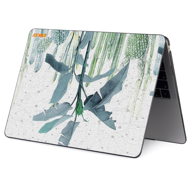 ENKAY Hat-Prince Natural Series Laotop Protective Crystal Case for MacBook Pro 16.2 inch A2485 2021/A2880 2023(Banana Leaves) - MacBook Pro Cases by ENKAY | Online Shopping UK | buy2fix