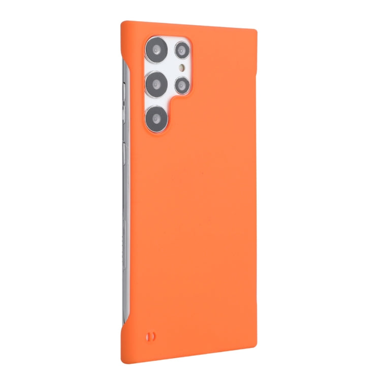 For Samsung Galaxy S22 Ultra 5G ENKAY Matte Frameless Hard PC Case(Orange) - Galaxy S22 Ultra 5G Cases by ENKAY | Online Shopping UK | buy2fix