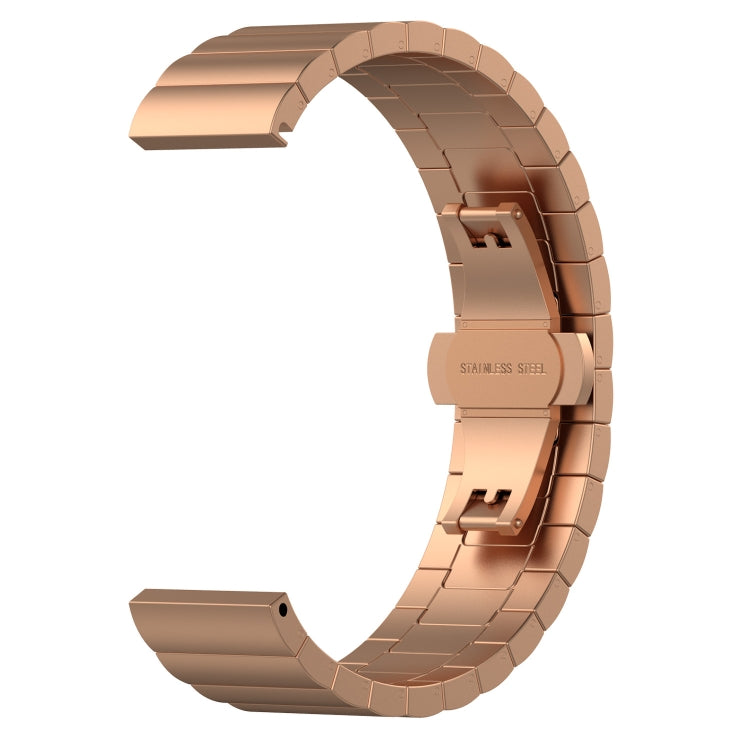 For Huawei Fit Mini One Bead Metal Steel Watch Band(Rose Gold) - Watch Bands by buy2fix | Online Shopping UK | buy2fix