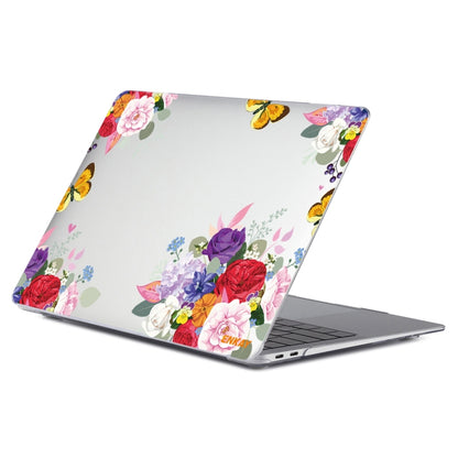 ENKAY Flower Series Pattern Laotop Protective Crystal Case for MacBook Pro 16 inch A2141(Rose) - MacBook Pro Cases by ENKAY | Online Shopping UK | buy2fix