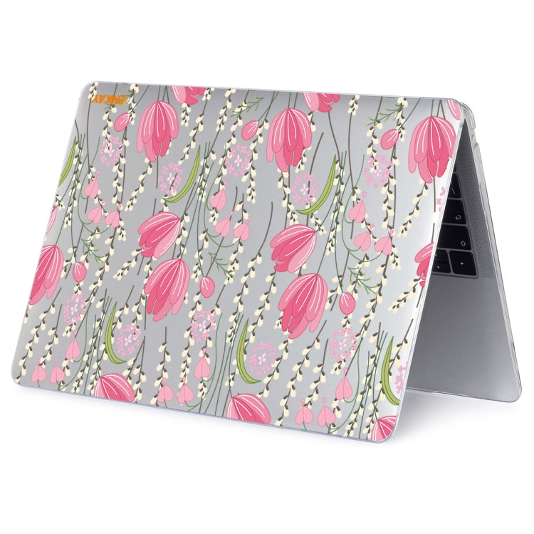 ENKAY Flower Series Pattern Laotop Protective Crystal Case For MacBook Pro 16.2 inch A2485 2021/A2880 2023(Tulips) - MacBook Pro Cases by ENKAY | Online Shopping UK | buy2fix