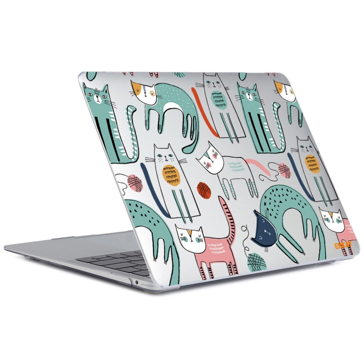 ENKAY Animal Series Pattern Laotop Protective Crystal Case For MacBook Pro 13.3 inch A1706 / A1708 / A1989 / A2159(Thin Cat) - MacBook Pro Cases by ENKAY | Online Shopping UK | buy2fix