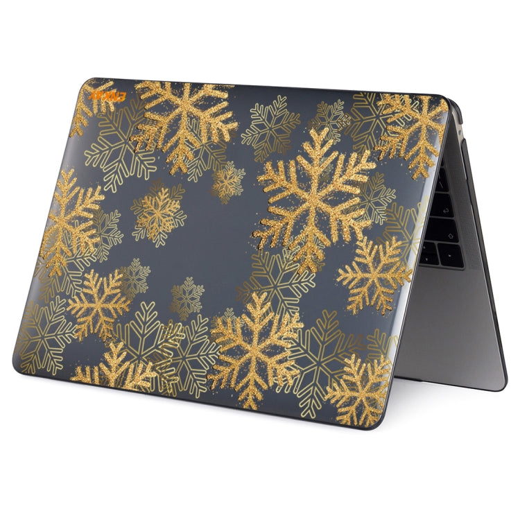 ENKAY Vintage Pattern Series Laotop Protective Crystal Case For MacBook Pro 15.4 inch A1707 / A1990(Golden Snowflake) - MacBook Pro Cases by ENKAY | Online Shopping UK | buy2fix