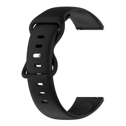 For Samsung Galaxy Watch4 40mm/44mm 20mm Solid Color Silicone Watch Band(Black) - Watch Bands by buy2fix | Online Shopping UK | buy2fix