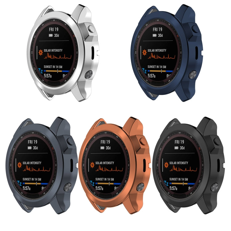 For Garmin Fenix 7 Shockproof TPU Watch Case(Grey) - Watch Cases by buy2fix | Online Shopping UK | buy2fix