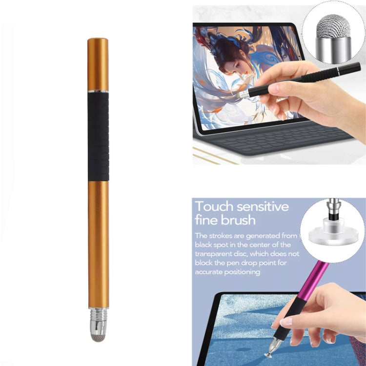 AT-31 Conductive Cloth Head + Precision Sucker Capacitive Pen Head 2-in-1 Handwriting Stylus(Golden) - Stylus Pen by buy2fix | Online Shopping UK | buy2fix