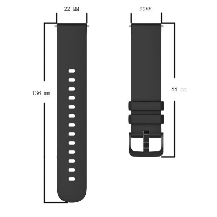 For Amazfit GTR 2e 22mm Solid Color Soft Silicone Watch Band(Sapphire Green) - Watch Bands by buy2fix | Online Shopping UK | buy2fix