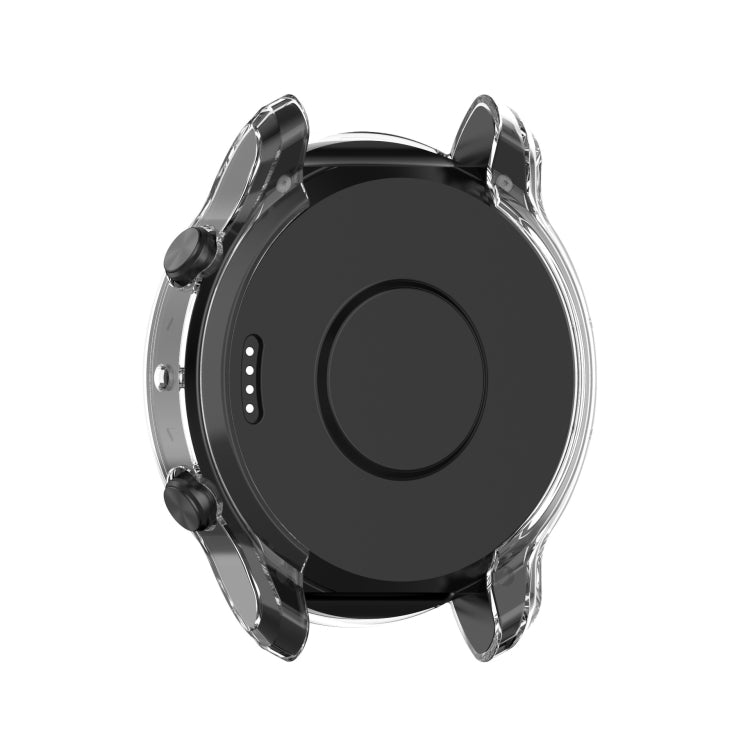 For Ticwatch Pro 3 GPS TPU Color Transparent Half Wrapped Protective Shell(Transparent Black) - Watch Case by buy2fix | Online Shopping UK | buy2fix