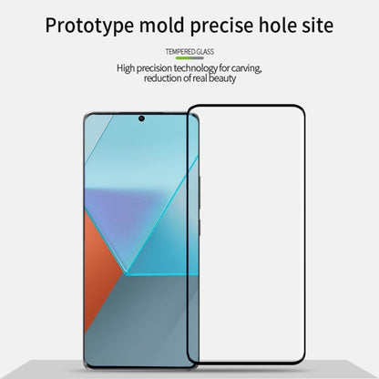 For Xiaomi Redmi Note13 Pro+ PINWUYO 9H 3D Hot Bending Tempered Glass Film(Black) - Note 13 Pro+ Tempered Glass by PINWUYO | Online Shopping UK | buy2fix