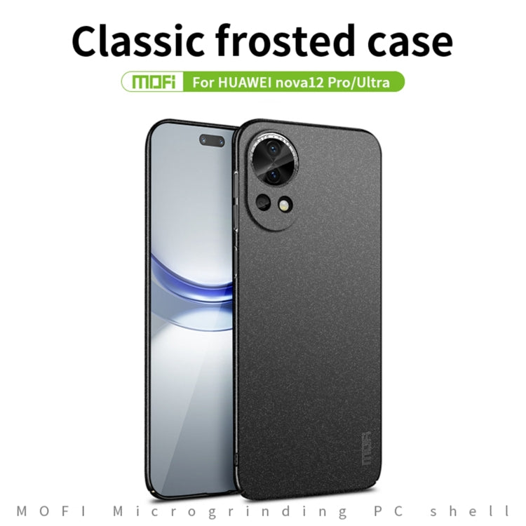 For Huawei nova 12 Pro / 12 Ultra MOFI Fandun Series Frosted PC Ultra-thin All-inclusive Phone Case(Green) - Huawei Cases by MOFI | Online Shopping UK | buy2fix