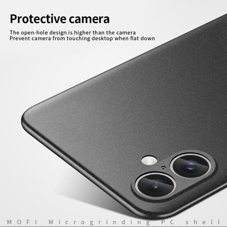 For iPhone 16 MOFI Fandun Series Frosted PC Ultra-thin All-inclusive Phone Case(Gray) - iPhone 16 Cases by MOFI | Online Shopping UK | buy2fix