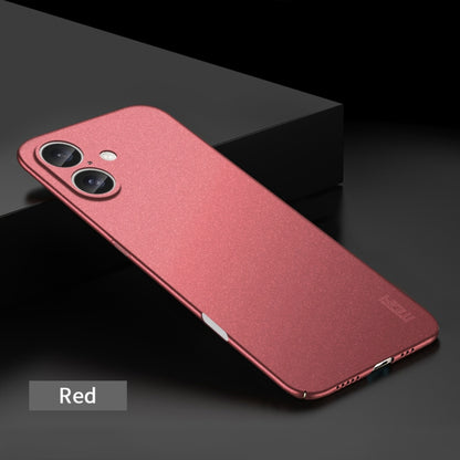 For iPhone 16 MOFI Fandun Series Frosted PC Ultra-thin All-inclusive Phone Case(Red) - iPhone 16 Cases by MOFI | Online Shopping UK | buy2fix