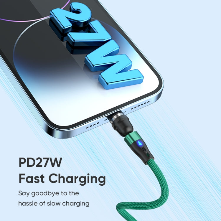 ENKAY PD60W Type-C to Type-C / 8 Pin Magnetic 540 Degrees Rotating Fast Charging Cable, Length:1m(Green) - Charging Cable & Head by ENKAY | Online Shopping UK | buy2fix